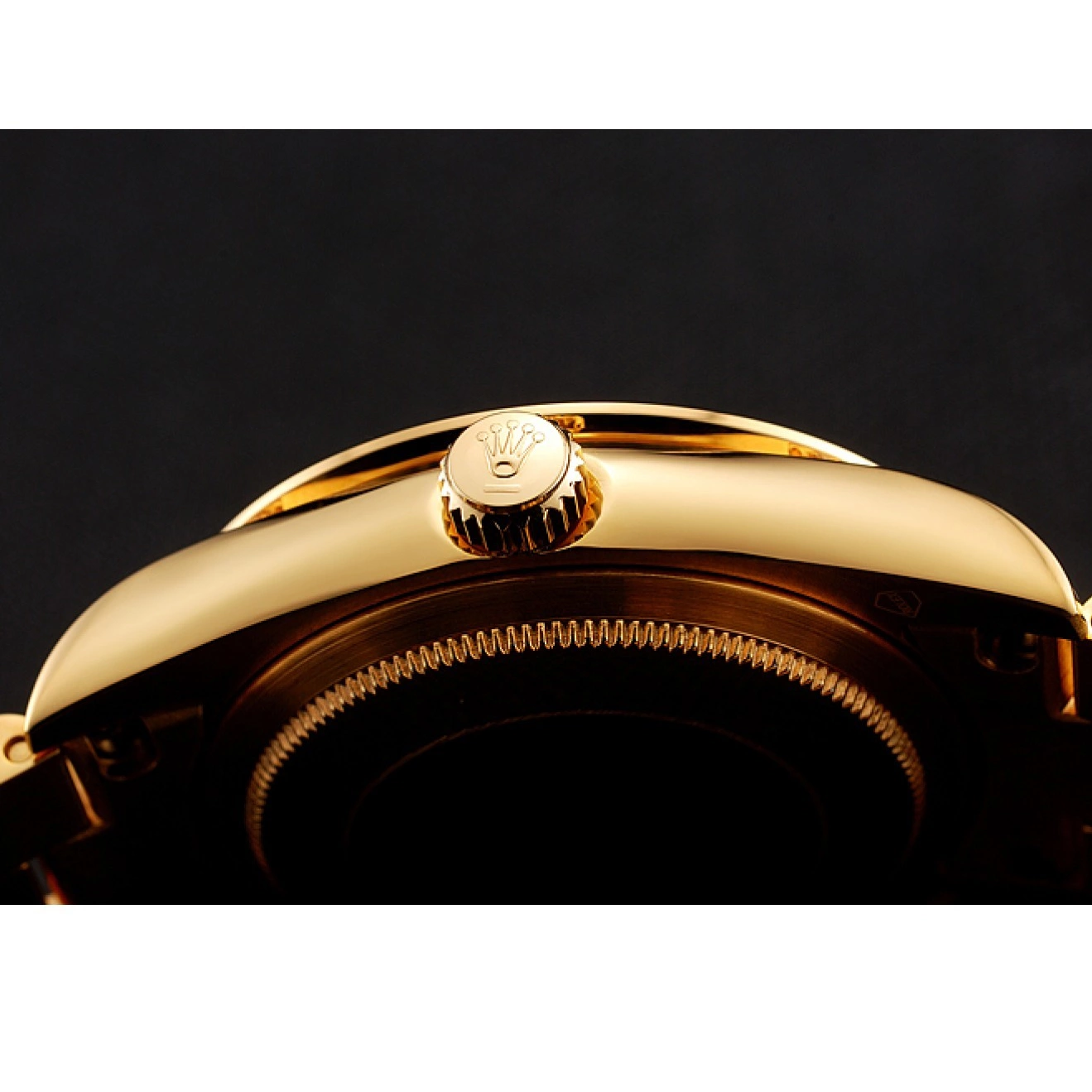 Aaa replica Swiss Diamond 1453956 Gold Bracelet Diamond Pave Day-Date Rolex Dial 0731